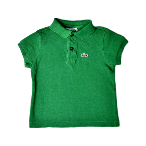 A Green Short Sleeve Polos from Lacoste in size 2T for boy. (Front View)