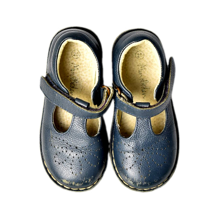 A Blue Flats from Boden in size 3T for girl. (Back View)