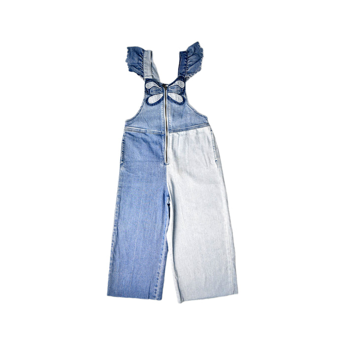 A Blue Long Overalls from Stella McCartney in size 6T for girl. (Front View)