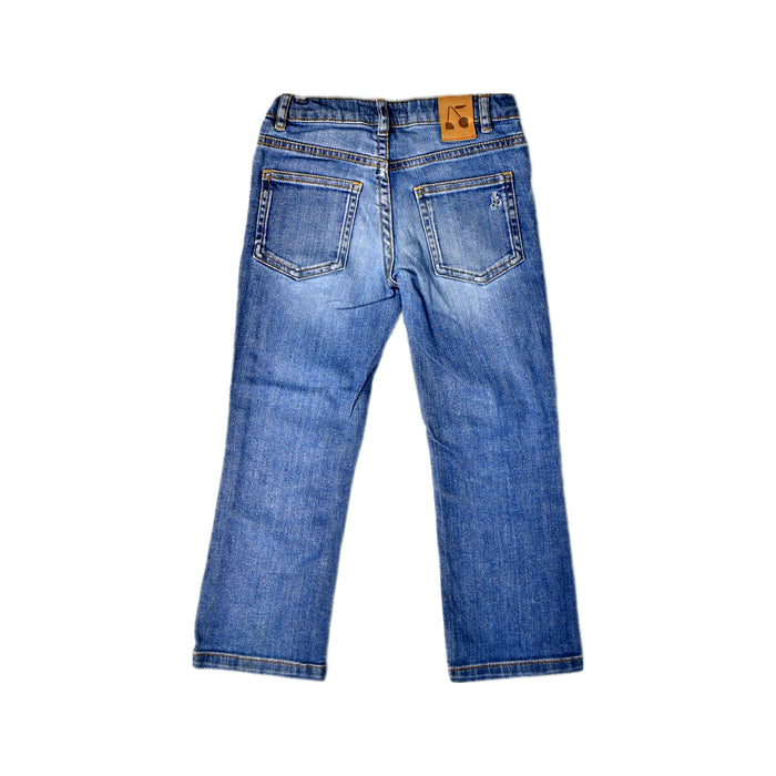 A Blue Jeans from Bonpoint in size 6T for girl. (Back View)