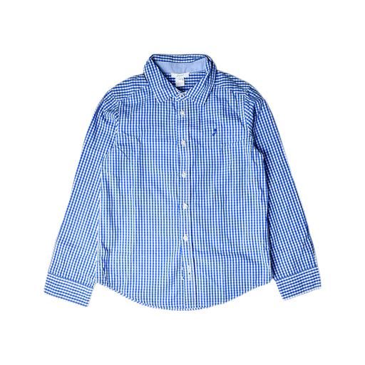 A Blue Long Sleeve Shirts from Jacadi in size 8Y for boy. (Front View)