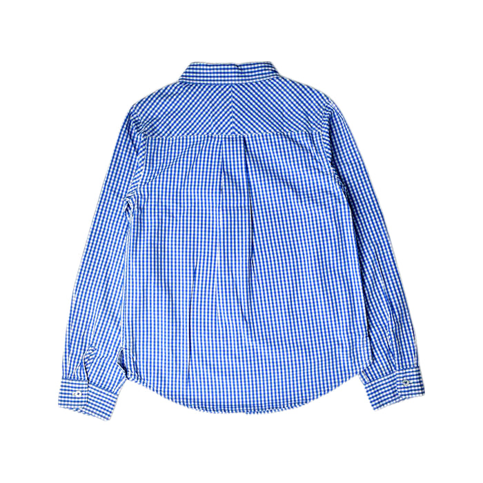 A Blue Long Sleeve Shirts from Jacadi in size 10Y for boy. (Back View)