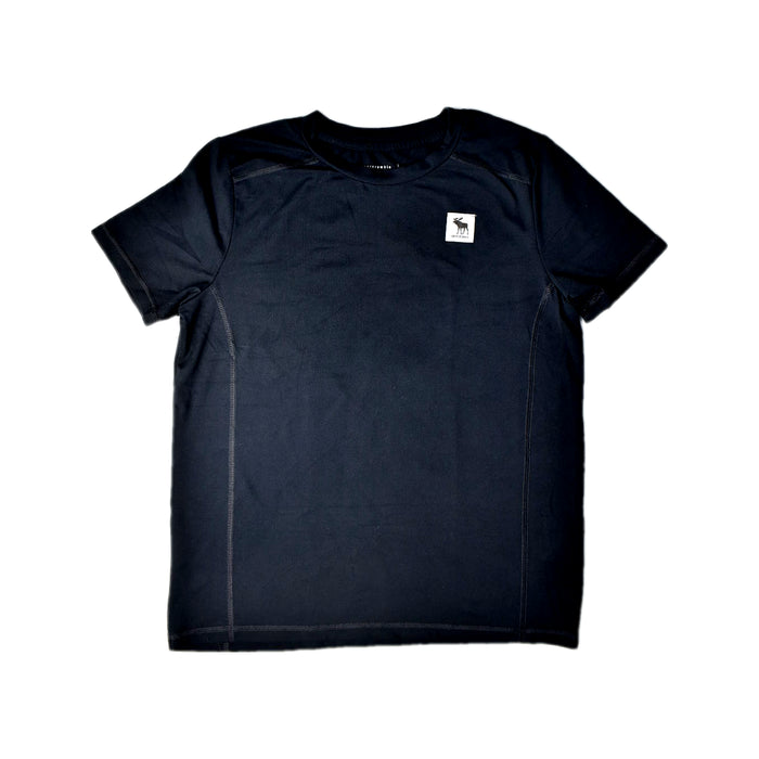 A Black Short Sleeve T Shirts from Abercrombie & Fitch in size 13Y for boy. (Front View)
