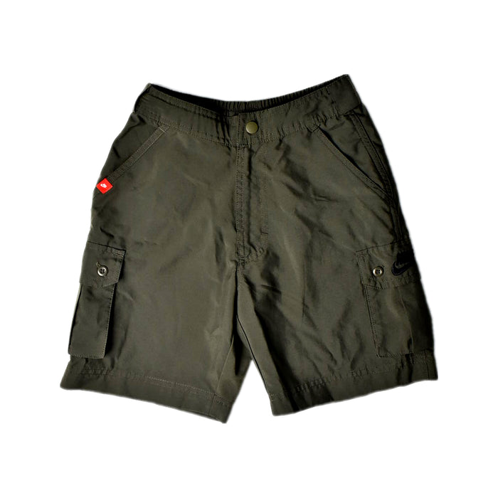 A Green Shorts from Nike in size 7Y for boy. (Front View)