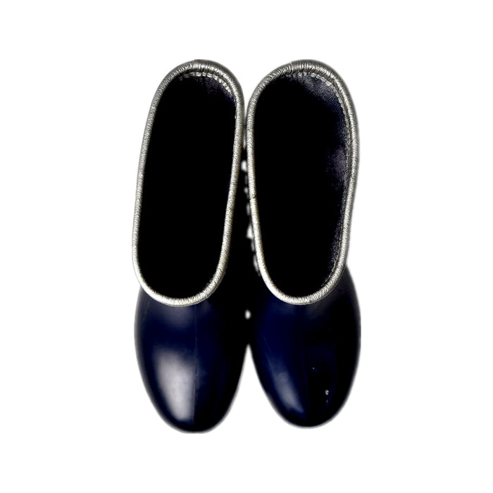 A Navy Rain Boots from Champion in size 10Y for neutral. (Back View)