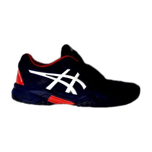 A Navy Sneakers from ASICS in size 10Y for boy. (Front View)
