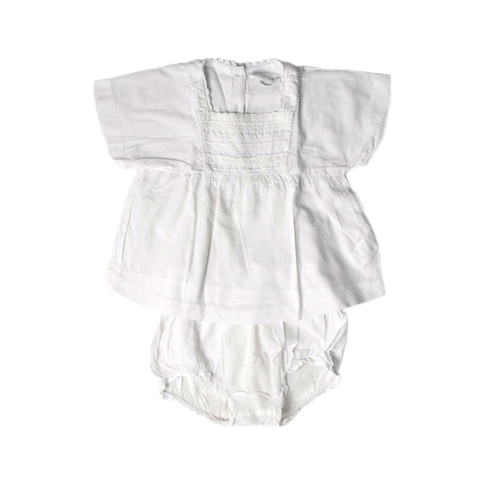 A White Shorts Sets from Chateau de Sable in size 12-18M for girl. (Front View)