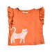 A Orange Short Sleeve Tops from Gingersnaps in size 12-18M for girl. (Front View)