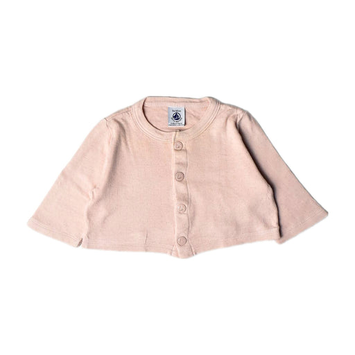 A Peach Cardigans from Petit Bateau in size 0-3M for girl. (Front View)