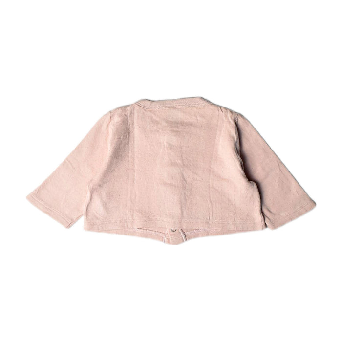 A Peach Cardigans from Petit Bateau in size 0-3M for girl. (Back View)