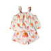 A Orange Shorts Sets from Gingersnaps in size 2T for girl. (Front View)