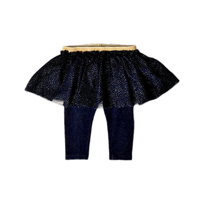 A Black Leggings from Petit Bateau in size 3-6M for girl. (Front View)