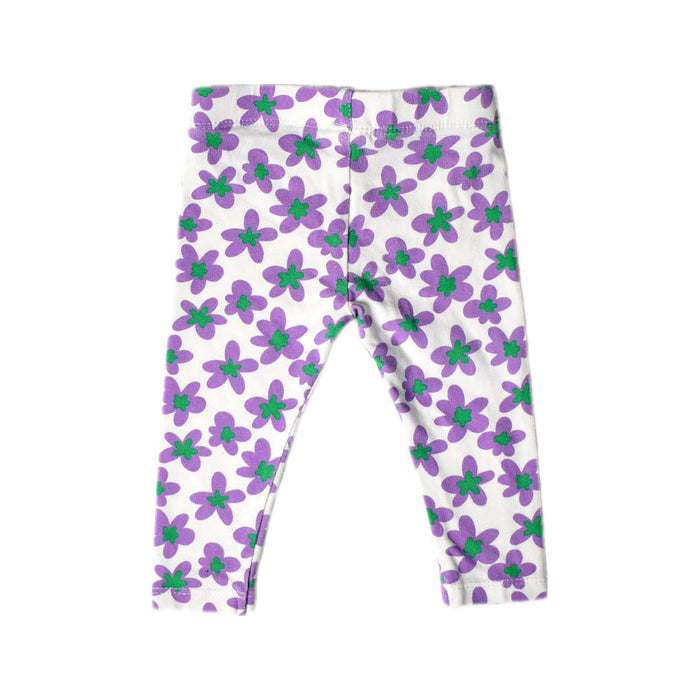 A Purple Leggings from Seed in size 0-3M for girl. (Back View)