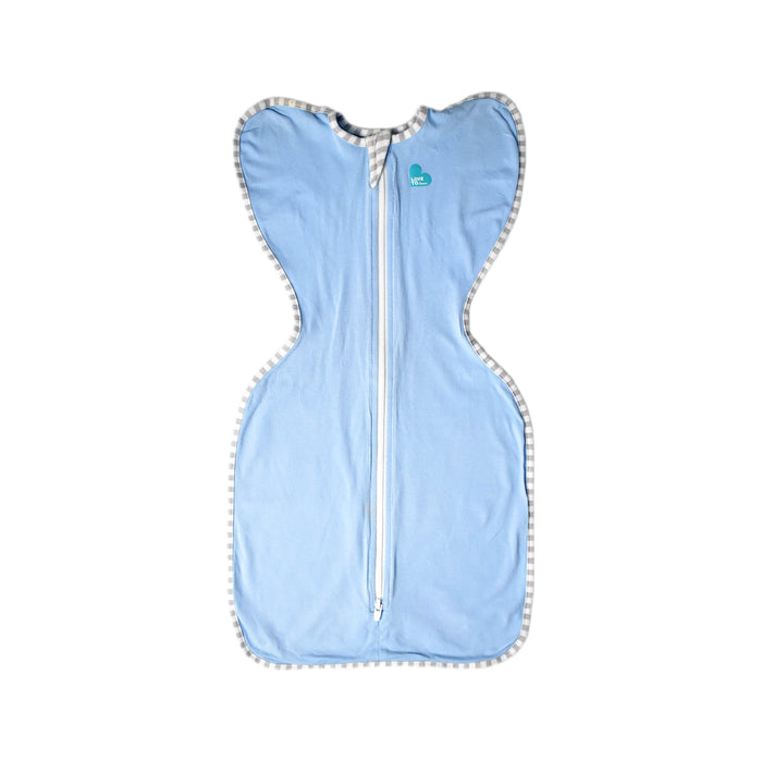 A Blue Swaddles from Love To Dream in size 0-3M for boy. (Front View)