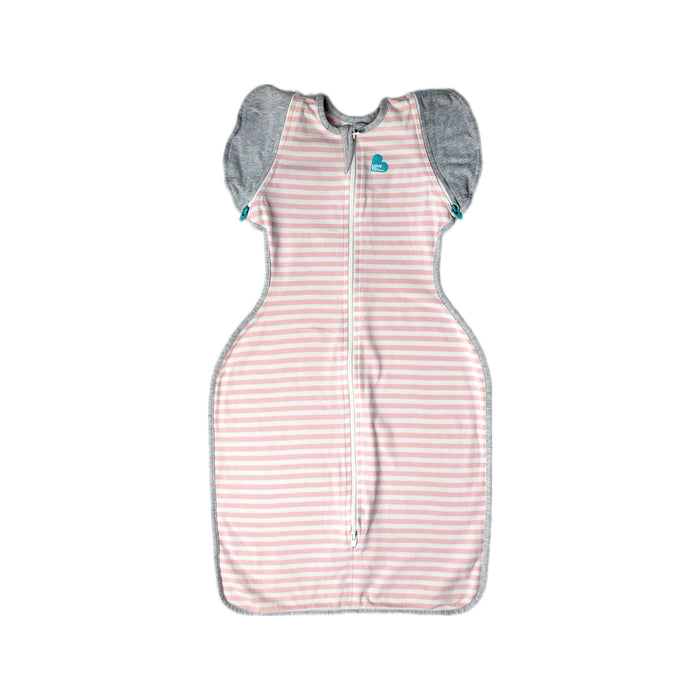 A Pink Swaddles from Love To Dream in size 3-6M for girl. (Front View)