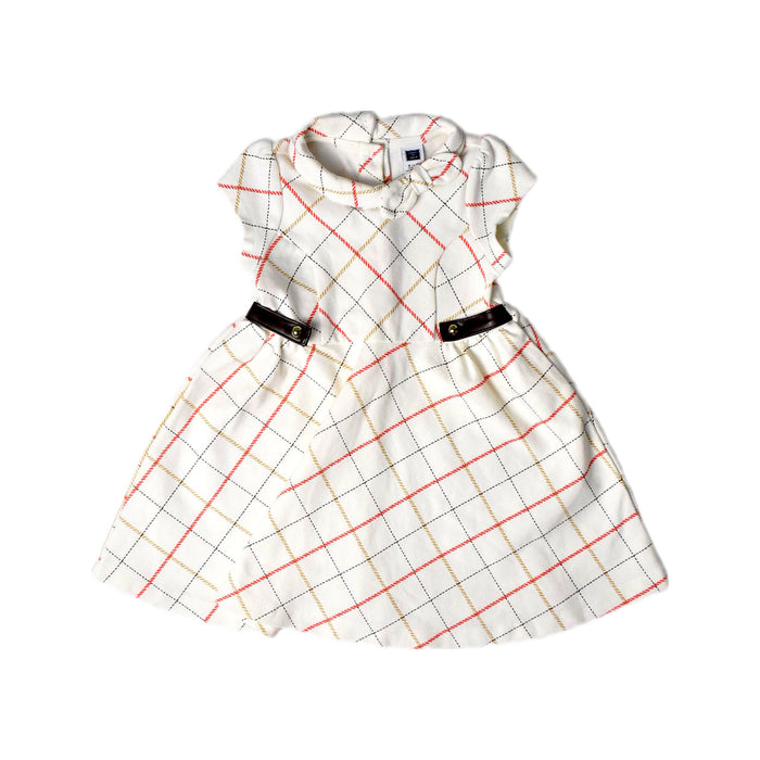 A White Sleeveless Dresses from Janie & Jack in size 6-12M for girl. (Front View)