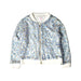A Silver Lightweight Jackets from Seed in size 5T for girl. (Front View)