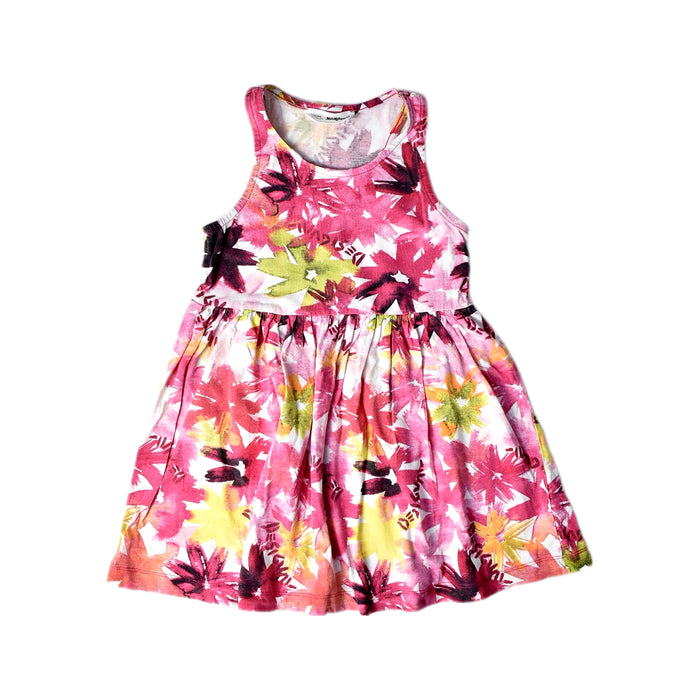 A Multicolour Sleeveless Dresses from Desigual in size 5T for girl. (Front View)