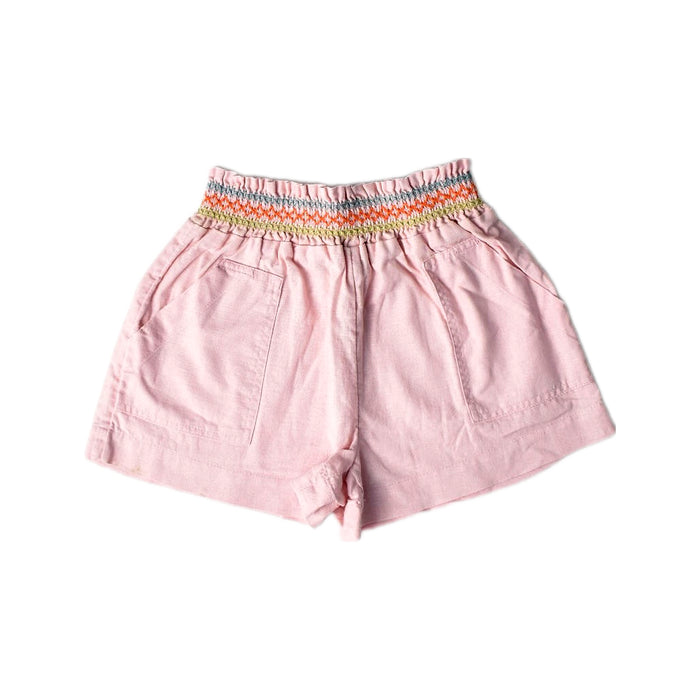 A Pink Shorts from Monoprix in size 5T for girl. (Front View)