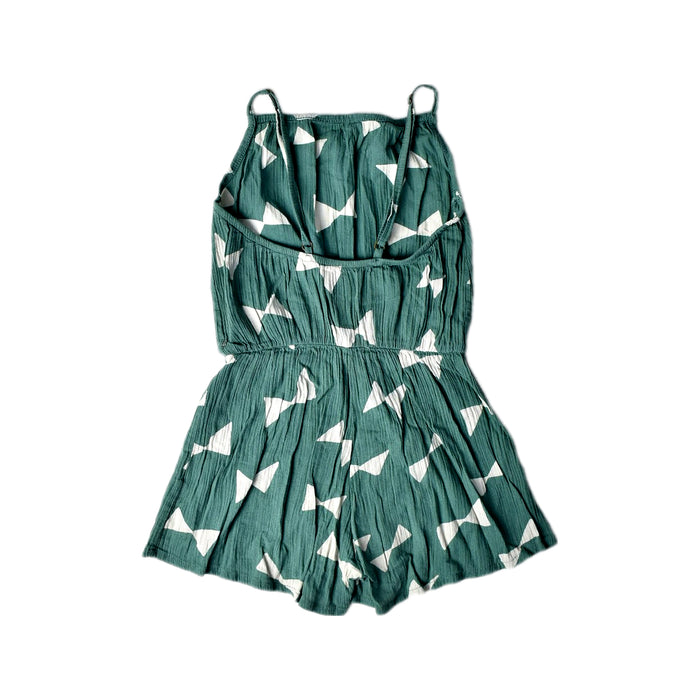 A Green Sleeveless Rompers from Bobo Choses in size 4T for girl. (Back View)