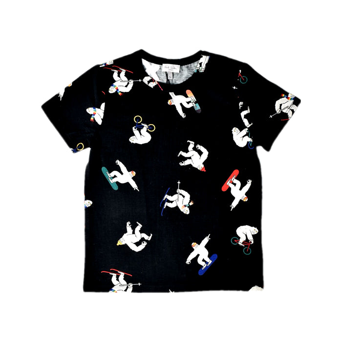 A Black Short Sleeve T Shirts from Paul Smith in size 5T for boy. (Front View)