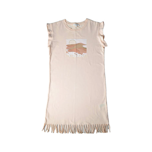 A Peach Short Sleeve Dresses from Chloe in size 14Y for girl. (Front View)