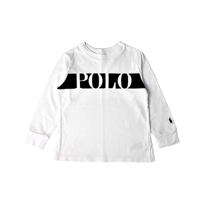 A White Long Sleeve T Shirts from Polo Ralph Lauren in size 3T for boy. (Front View)