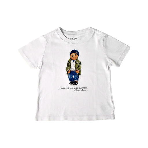 A White Short Sleeve T Shirts from Polo Ralph Lauren in size 2T for boy. (Front View)