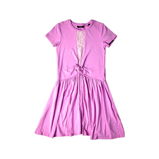 A Pink Short Sleeve Dresses from Guess in size 10Y for girl. (Front View)