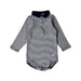 A Navy Long Sleeve Bodysuits from Petit Bateau in size 3-6M for boy. (Front View)