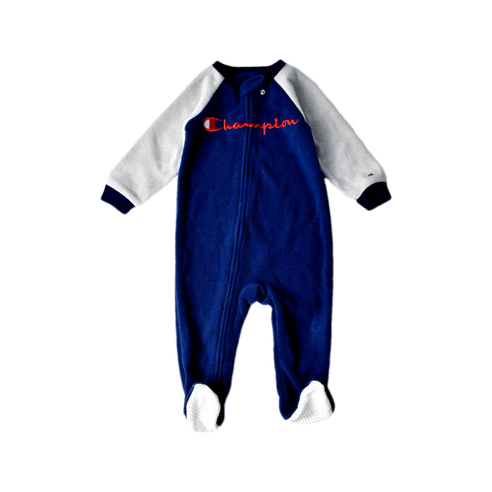 A Blue Long Sleeve Jumpsuits from Champion in size 6-12M for boy. (Front View)