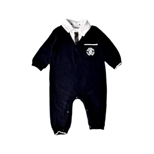 A Navy Long Sleeve Jumpsuits from Roberto Cavalli in size 6-12M for boy. (Front View)
