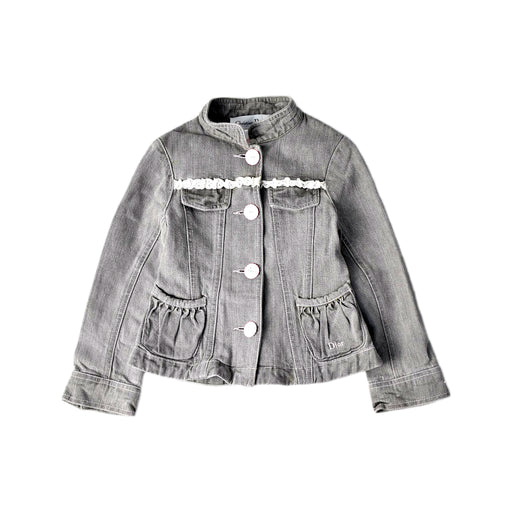A Grey Lightweight Jackets from Christian Dior in size 4T for girl. (Front View)