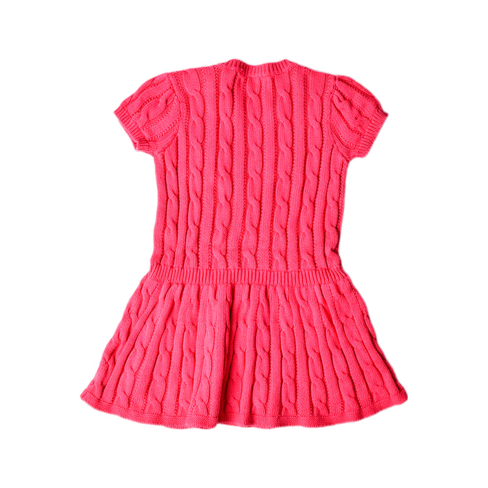 A Pink Sweater Dresses from Ralph Lauren in size 6-12M for girl. (Back View)