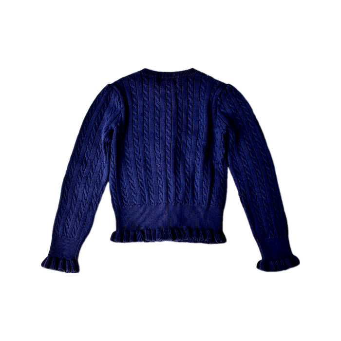 A Navy Cardigans from Ralph Lauren in size 3T for girl. (Back View)