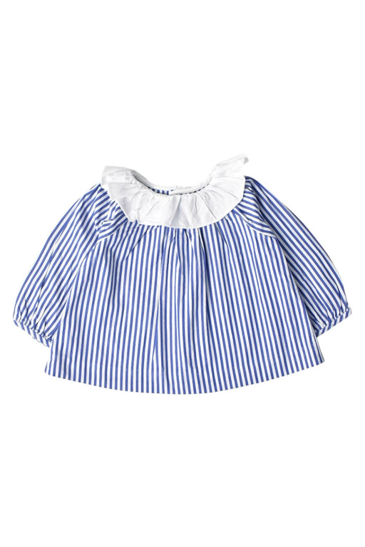 A Blue Long Sleeve Tops from Jacadi in size 3-6M for girl. (Front View)