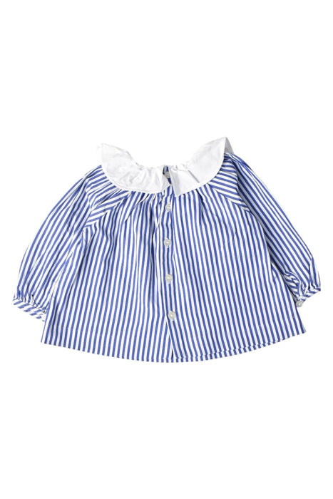 A Blue Long Sleeve Tops from Jacadi in size 3-6M for girl. (Back View)