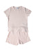 A Pink Pyjama Sets from Petit Bateau in size 4T for girl. (Front View)