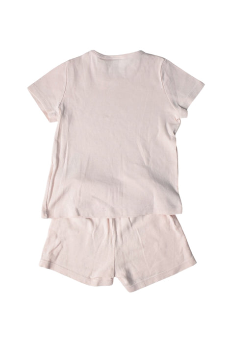 A Pink Pyjama Sets from Petit Bateau in size 4T for girl. (Back View)