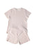 A Pink Pyjama Sets from Petit Bateau in size 4T for girl. (Back View)