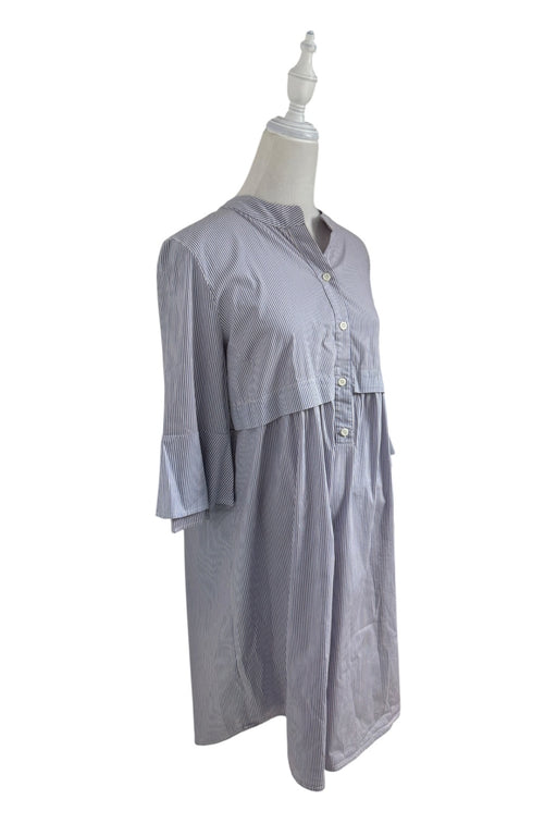 A Blue Long Sleeve Dresses from Attesa in size Maternity-S for maternity. (Front View)