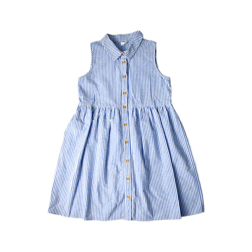A Blue Sleeveless Dresses from Milky in size 12Y for girl. (Front View)