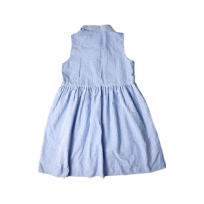 A Blue Sleeveless Dresses from Milky in size 12Y for girl. (Back View)