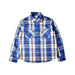 A Blue Long Sleeve Shirts from Crewcuts in size 10Y for boy. (Front View)