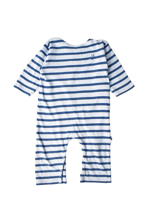 A Blue Long Sleeve Jumpsuits from Molo in size 6-12M for boy. (Front View)