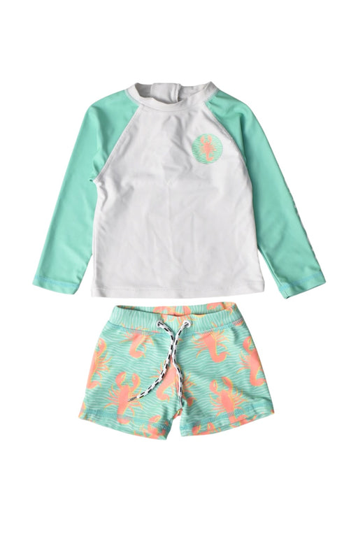 A Green Swim Sets from Snapper Rock in size 12-18M for boy. (Front View)