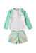 A Green Swim Sets from Snapper Rock in size 12-18M for boy. (Front View)
