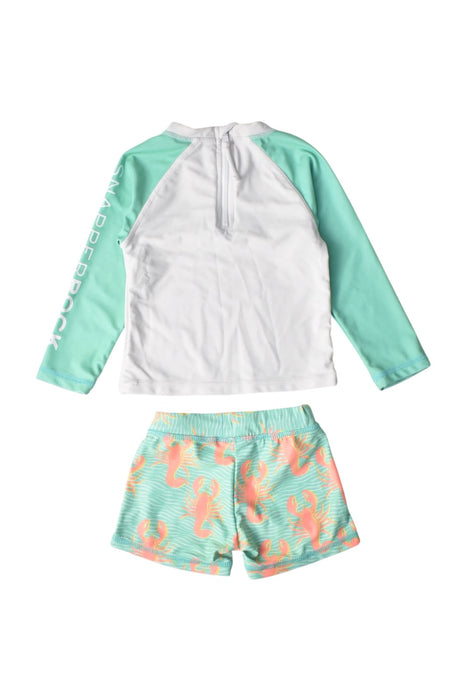 A Green Swim Sets from Snapper Rock in size 12-18M for boy. (Back View)