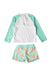 A Green Swim Sets from Snapper Rock in size 12-18M for boy. (Back View)