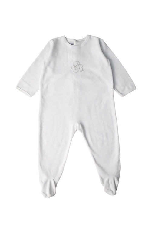 A White Long Sleeve Jumpsuits from Petit Bateau in size 12-18M for neutral. (Front View)